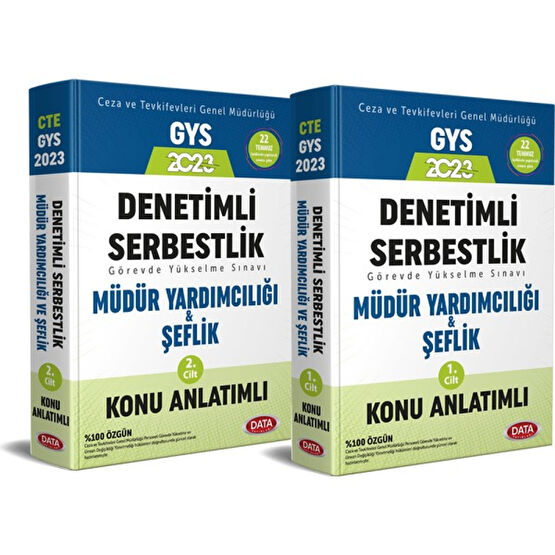 Data Yayınları Gys Ceza Ve Tevkifevleri Şeflik Ve Denetimli Serbestlik Müdür Yardımcılığı Hazırlık Kitabı 1-2 2023 Görevde Yükselme Sınavları Kitapları Fiyatı