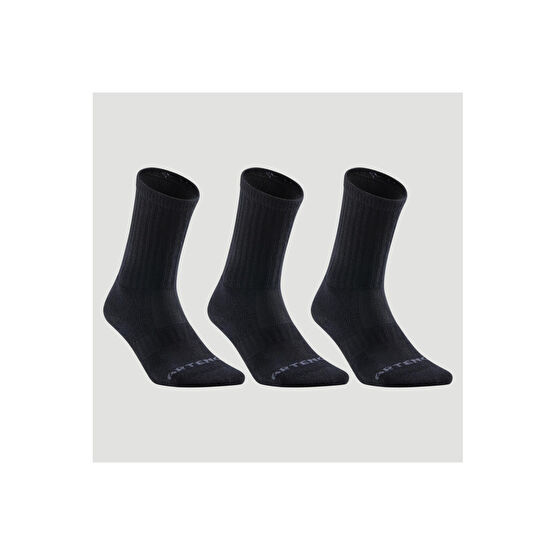 Decathlon Uzun Boy Konçlu Tenis Çorabı - 3lü Paket - Siyah - Rs 500 39-42 Beden