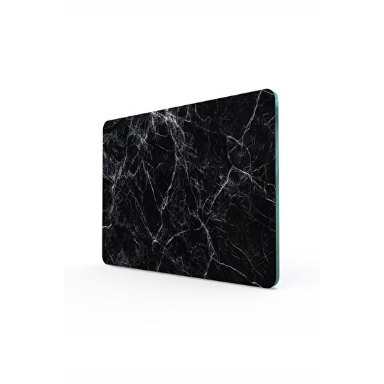 Decovetro Cam Kesme Tahtası Ve Sunum Tablası | Siyah Beyaz Mermer Desenli | 30cm X 40cm Kesme Tahtaları / Kesim Tablaları Fiyatı