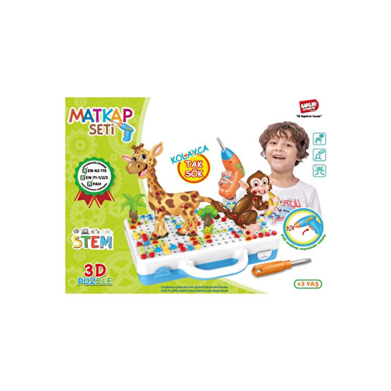 DEDE Birlik Oyuncak Eğitici Matkaplı Creative Puzzle 340 Parça 3d Stem Eğitici Oyuncak Fiyatı