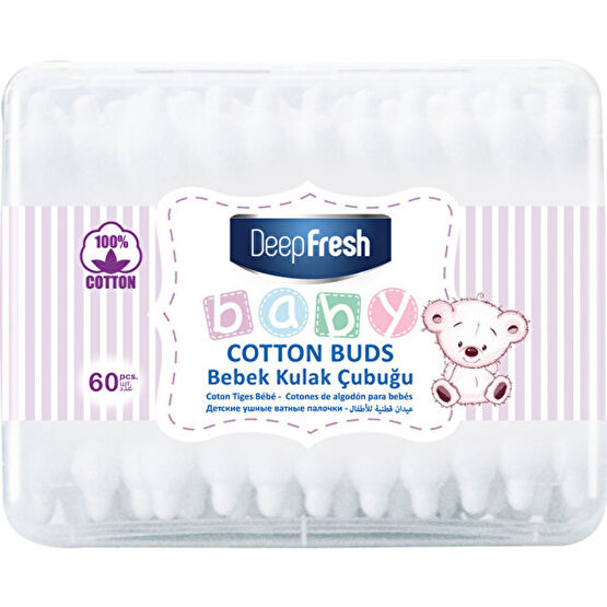 Deep Fresh Bebek Pamuklu Kulak Temizleme Çubuğu 60 Adet Bebek Kulak Çubuğu Fiyatı
