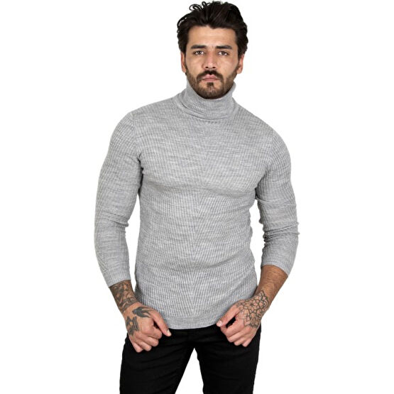 Deepsea Örgü Desenli Slimfit Balıkçı Yaka Kazak 1808082 Erkek Kazak & Süveter & Triko Fiyatı