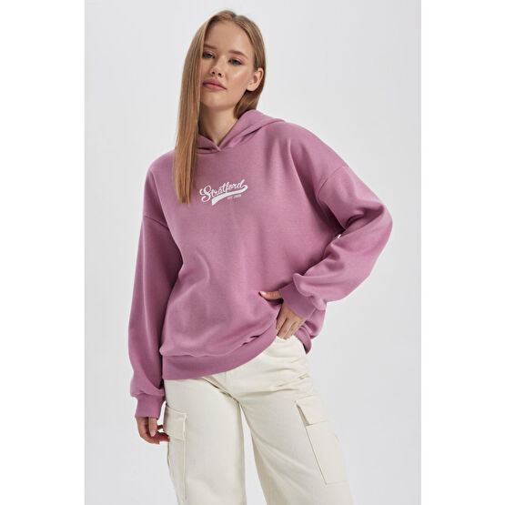 DeFacto Coool Oversize Fit Kapüşonlu Kalın Sweatshirt XL Beden
