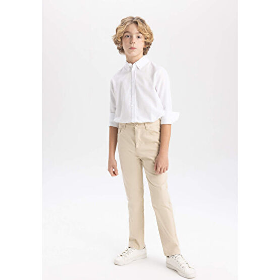 DeFacto Erkek Çocuk 23 Nisan Çocuk Bayramı Regular Fit Gabardin Pantolon X4224A624SM Erkek Çocuk Pantolon Fiyatı
