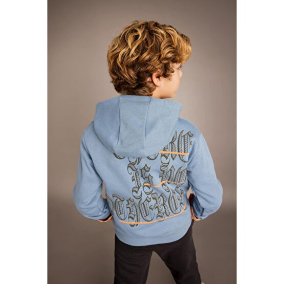 DeFacto Erkek Çocuk Baskılı Kapüşonlu Kalın Sweatshirt B6313A823CW Erkek Çocuk Sweatshirt Fiyatı
