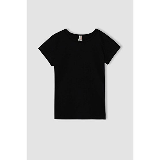 DeFacto Kız Çocuk Basic Bisiklet Yaka Kısa Kollu Tişört I0489A621SM Kız Çocuk T-shirt Fiyatı