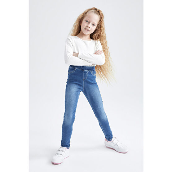 DeFacto Kız Çocuk Üç Cepli Dar Paça Jean Pantolon 13-14 Yaş Beden Bayan Jeans / Kot Pantolon Fiyatı