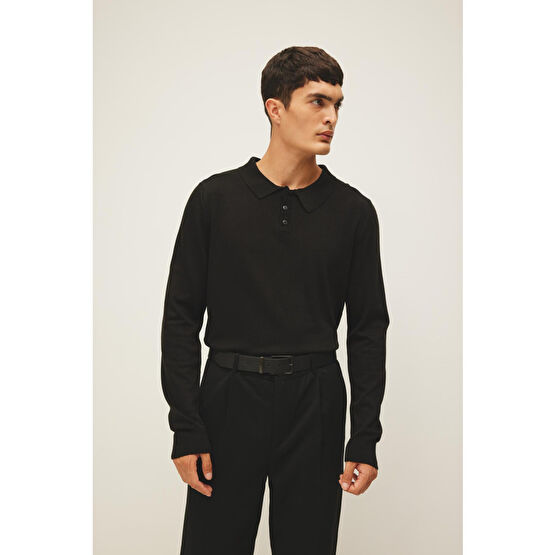 DeFacto Slim Fit Polo Yaka Kazak L Beden