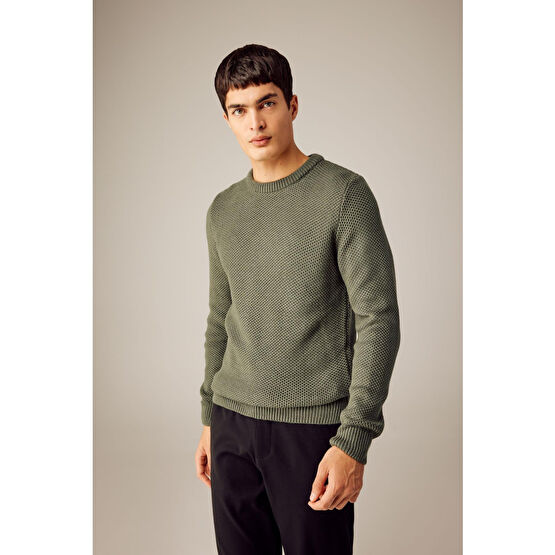 DeFacto Standart Fit Bisiklet Yaka Triko Kazak 3XL Beden