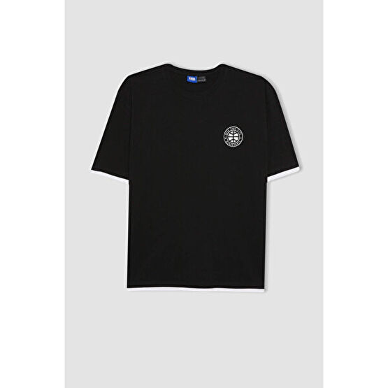 DeFactoFit NBA Denver Nuggets Oversize Fit Bisiklet Yaka Kısa Kollu Tişört B5791AX24SP Erkek T-shirt Fiyatı