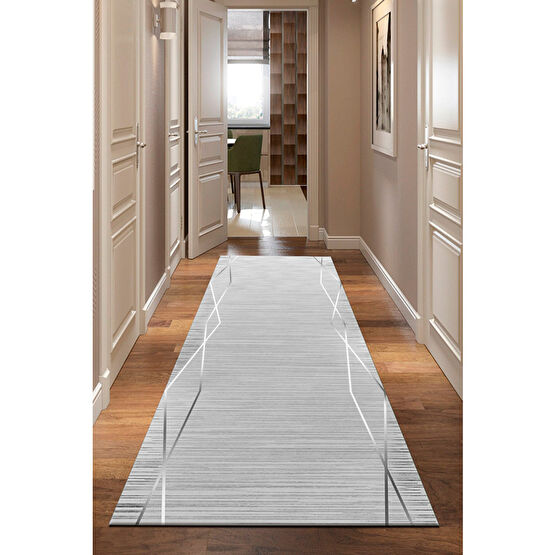 DEKOMOD Dijital Baskı Dört Mevsim Kaymaz Taban Yıkanabilir Kesme Koridor Mutfak Ve Oda Kesme Yolluk Halı 80 x 330 Beden