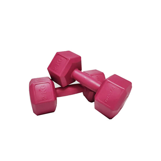 Delta 2 Kg x 2 Adet Köşeli Fuşya Plastik Dambıl Ağırlık Seti Dambıllar & El / Ayak Ağırlıkları Fiyatı