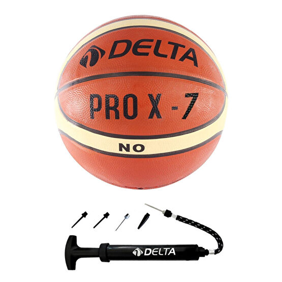 Delta Pro X Deluxe Kauçuk 7 Numara Basketbol Topu + Top Pompası Toplar Fiyatı