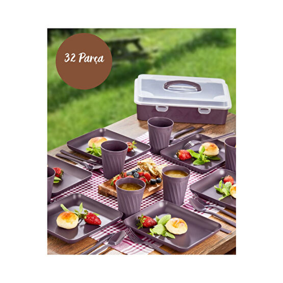 DEMPA Osita Home Piknik Seti 32 Parça Mürdüm Mangal & Barbekü Malzemeleri Fiyatı