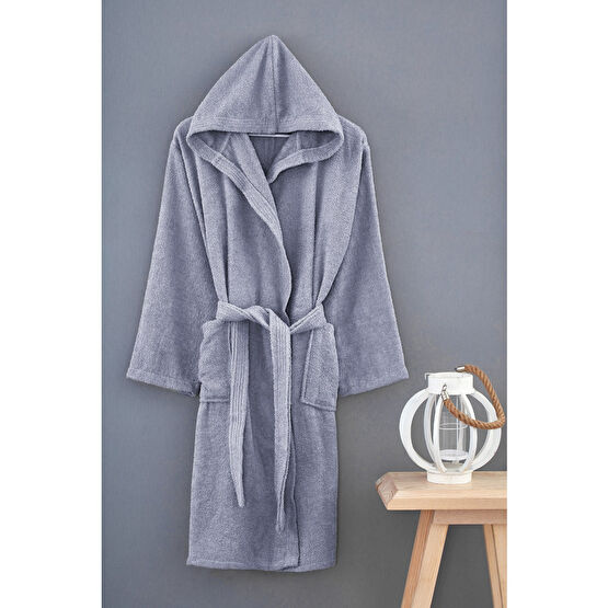Denia Home Bedenli Kapüşonlu Bornoz L-XL Beden Bornoz Fiyatı