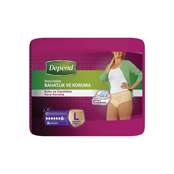 Depend Emici Külot Hasta Bezi Avantaj Pk Büyük Kadın (16 ADET)