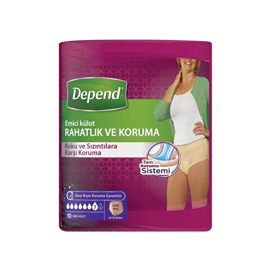 Depend Emici Külot Kadın Orta 10Lu Hasta Bezleri ve Temizliği Fiyatı