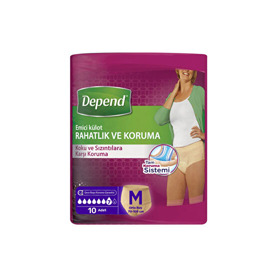 Depend Emici Külot Lohusa Pedi Kadın M Beden 10 Adet Hijyenik Pedler ve Tamponlar Fiyatı