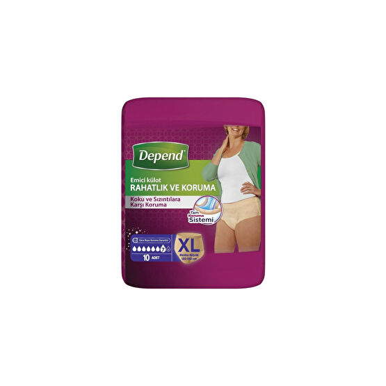 Depend Emici Külot Lohusa Pedi Kadın Xl Beden 1 Paket 10 Adet Hijyenik Pedler ve Tamponlar Fiyatı