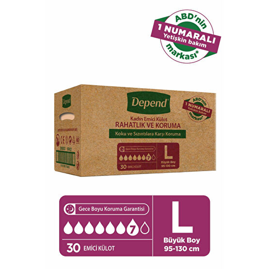 Depend Hasta Bezi Külot Kadın Large 30 Adet