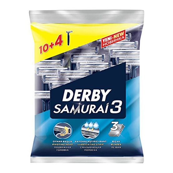 Derby Samurai Plus 3 Bıçaklı 14lü Poşet Tıraş Bıçağı ve Yedekleri Fiyatı