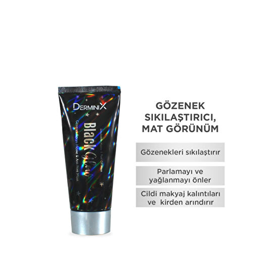 Derminix Black Glow Gözenek Karşıtı Soyulabilir Maske 100ml Anti Pore Mask Siyah Maske Siyah Nokta