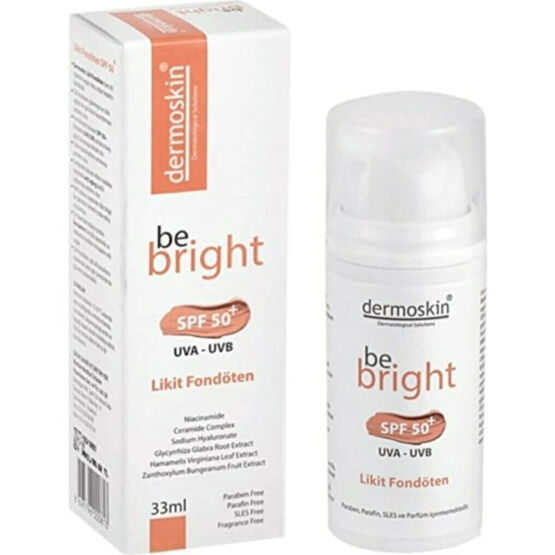 Dermoskin Be Bright Likit Fondöten Light SPF50 33 ml Aydınlatıcı Fiyatı