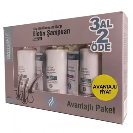 Dermoskin Biotin Sampuan 3 Al 2 Ode Avantaj Paketi Erkek Saç Dökülmesine Karşı Ürünler Fiyatı