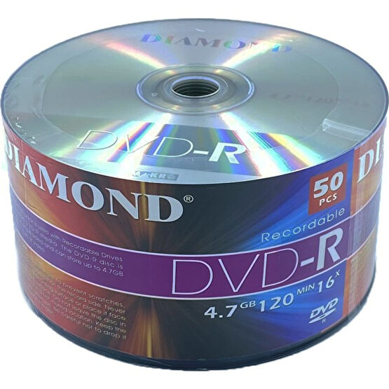 Diamond Dvd-R 4.7gb 120MIN 16X Boş Dvd-R 50LI Paket CD / DVD Aksesuarları Fiyatı