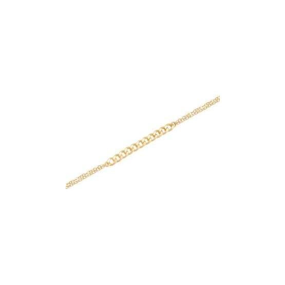 Diamond Line-Gülaylar Sarı Altın 14 Ayar Trend Taşsız Bileklik