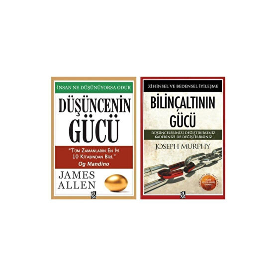 Diyojen Yayıncılık Düşüncenin Gücü + Bilinçaltının Gücü 2 Kitap Set Kişisel Gelişim Kitapları Fiyatı