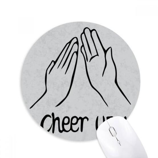 Dıythinker Black Clap Kişiselleştirilmiş Jest Baskılı Yuvarlak Kaymaz Kauçuk Mouse Pad Mouse Pad Fiyatı