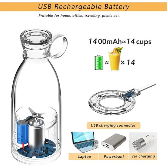 DMR DMR-4056 Şarjlı Blender 420 ml  Hazneli 4 Bıçaklı Shaker Karıştırıcı Doğrayıcı - Pembe Blenderler Fiyatı
