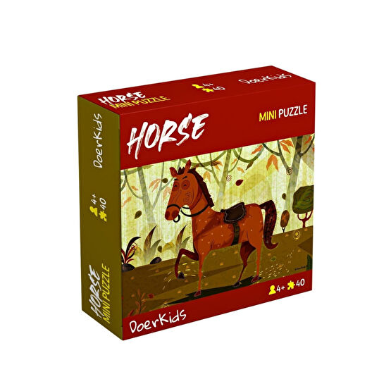 DoerKids Çiftlik Sevimli At Mini Puzzle | 40 Parça | 4 Yaş Puzzle & Aksesuarları Fiyatı