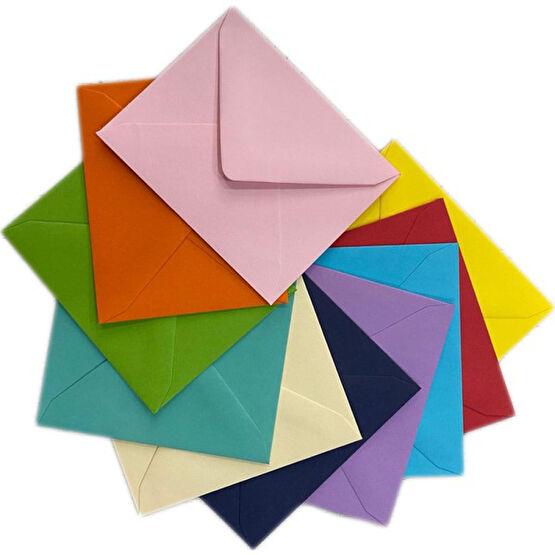 Doğan Zarf Karışık Renkli Zarf 7 x 9 cm MİNİ BOY 10'lu Zarf Fiyatı