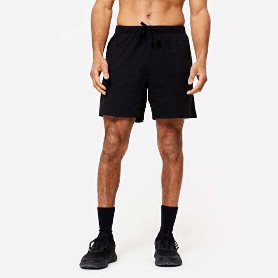 Domyos Erkek Siyah Regular Spor Şortu 100 - Fitness Hafif Antrenman Şort & Kapri (Outdoor) Fiyatı