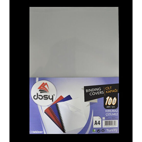 Dosy Cilt Kapağı A4 160 Micron 100 Lü Paket Şeffaf Ciltleme Makinesi Fiyatı