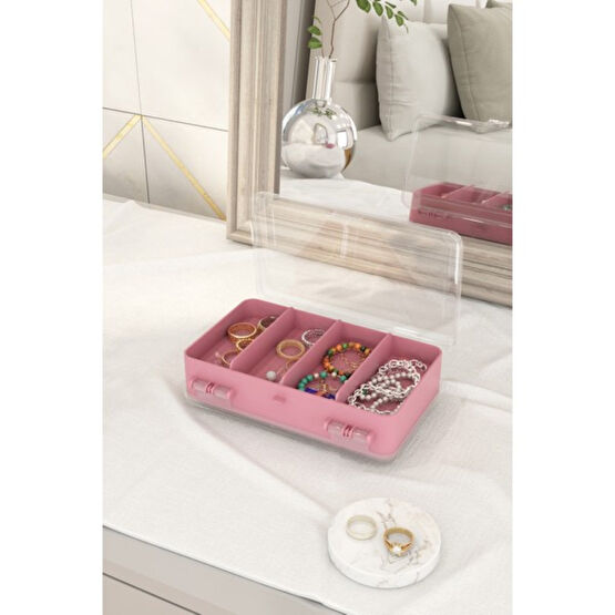 Dovi Home Makyaj Organizer ve Takı Kutusu Çok Amaçlı Düzenleyici - Pembe Takı Kutuları Fiyatı