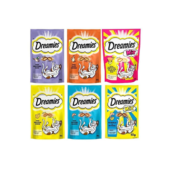Dreamies Kedi Ödülü Karışık Avantaj Paketi 6lı