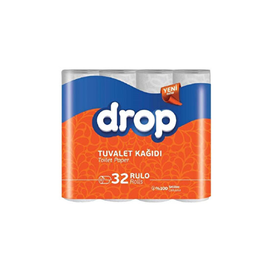 Drop 32 Li Tuvalet Kağıdı %100 Selüloz (BASKISIZ AMBALAJ)