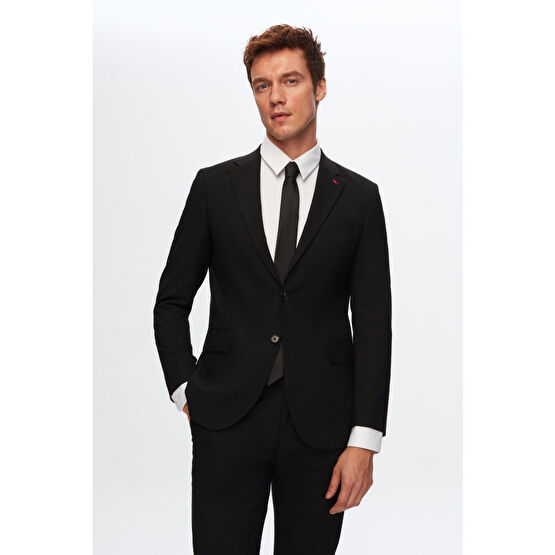 DS Damat Siyah Renk Erkek Takım Elbise Slim Fit 52 Beden Erkek Takım Elbise Fiyatı