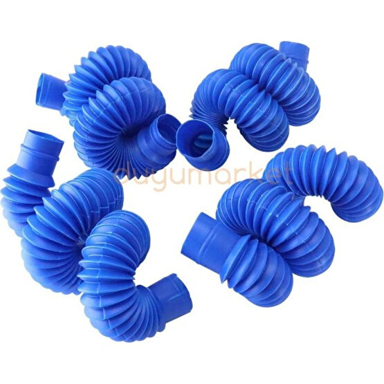 Duyu Market Pop Tubes - Esnek Boru - Mavi Renk Legolar ( Yapım Oyuncakları ) Fiyatı
