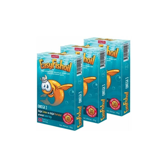 Easy Fishoil Easy Fish Oil Omega 3 Balık Yağı 30 Jel Tablet X 3 Adet Balık Yağı / Omega 3 - 6 - 9 Fiyatı