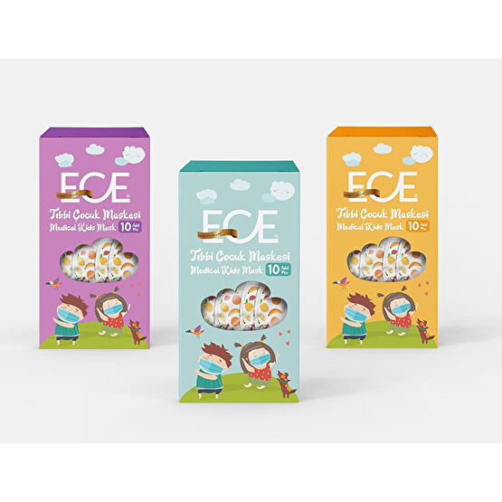 Ece 10'lu Telli Çocuk Maskesi 4-8 Yaş Maskeler Fiyatı