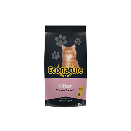 Econature Tavuklu Yavru Kedi Maması 15 Kg