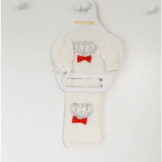 Eda Baby 8544 Kırmızı 0-6 Ay Triko Bebek Atkı-Bere Takımı
