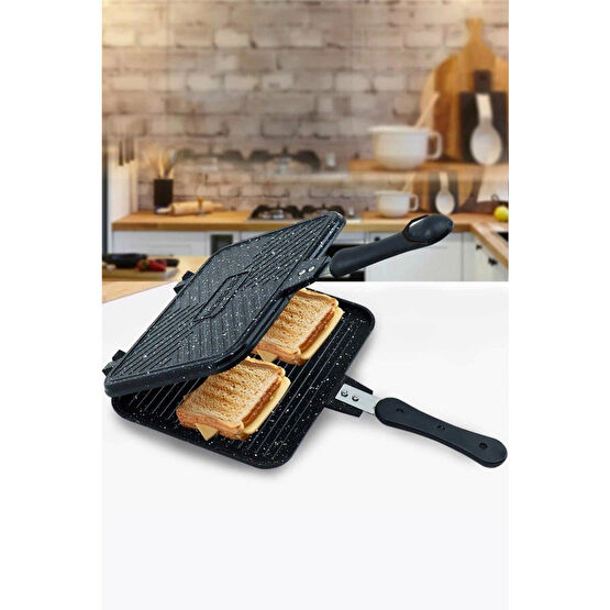Eda Zk-904 Döküm Granit Ocak Üstü El Tost Makinesi 24x17 Cm Tavalar Fiyatı