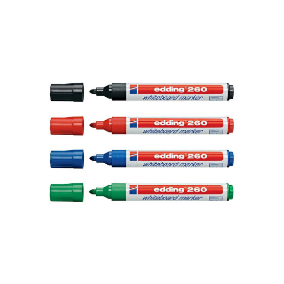 Edding 260 Beyaz Yazı Tahtası Kalemi 4lü Set