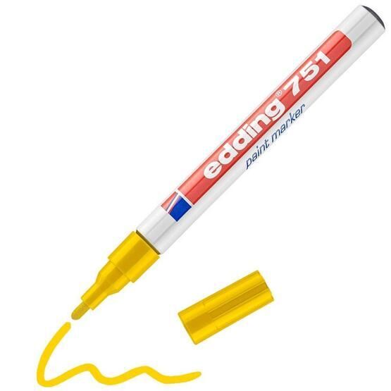 Edding 751 1 2 mm Yuvarlak Uç Pastel Sarı Boya Dekorasyon Markörü