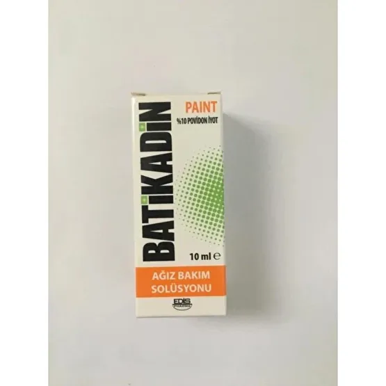 Edıs Pharma Batikadin Paint %10 Povidon Iyot Agiz Bakim Solusyonu 10 Ml Ağız Gargara ve Spreyi Fiyatı